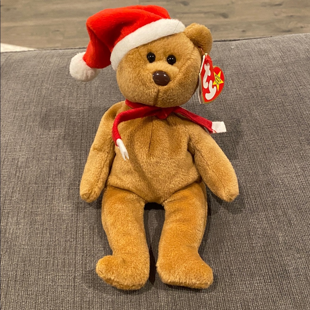 TY Beanie Baby - 1997 Teddy NEW WITH TAGS! vintage toys toy plush bear christmas